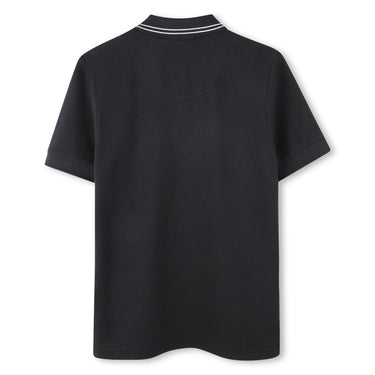 HUGO playera polo para niño manga corta color negro